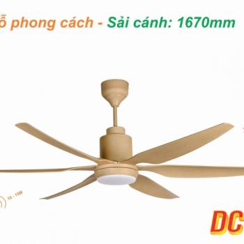 Quạt trần sải cánh gỗ phong cách Asia QT13-G-01