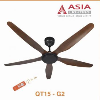 Quạt trần 5 cánh gỗ tự nhiên Asia QT15-G02