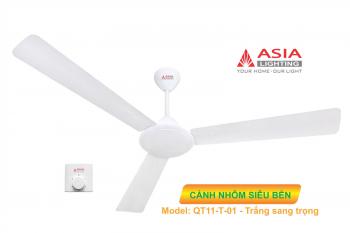 Quạt trần 3 cánh trắng sang trọng Asia QT11-T-01