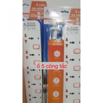 Ổ cắm điện đa năng liền dây Asia ODN5-3M