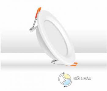 Đèn LED downlight âm trần điện quang ĐQ LRD07 90mm 7W ĐM đổi màu 