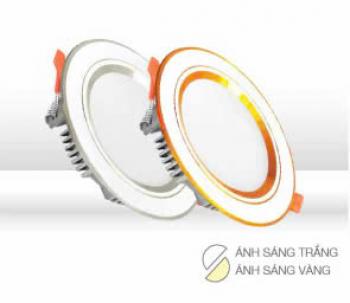 Đèn LED downlight âm trần điện quang ĐQ LRD17V/B 90mm 7W đổi màu 