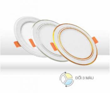  Đèn LED Panel Âm Trần điện quang ĐQ PN04V/B 110mm 7W ĐM đổi màu