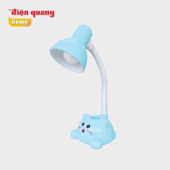 Đèn bàn bóng rời trẻ em con mèo, xanh, hộp cầm bút điện quang DQ DKL19 B B