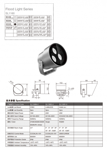 Đèn chiếu điểm ngoài trời Shylon SL1160, CS: 15W/20W