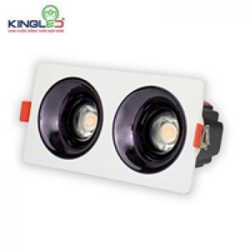 Đèn âm trần KingLED DA-GL-2*12SSV168- V/TT/T, 24W, lỗ khoét 75*160mm