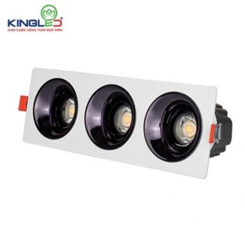 Đèn âm trần KingLED DA-GL-3*12SSV247- V/TT/T, 16W, lỗ khoét 75*240mm