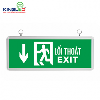 ĐÈN EXIT CHỈ HƯỚNG KINGLED EX-3-1M-X ,3W, kích thước 355*143*23