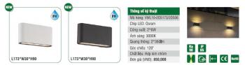 ĐÈN LED GẮN TƯỜNG NGOÀI NHÀ ELV L173*W30*H90