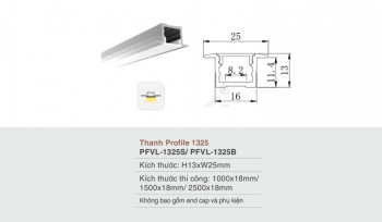 Thanh Profile Vinaled 0725 PFVL-0725S/ PFVL-0725B