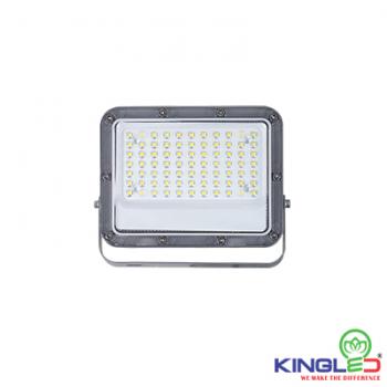 Đèn led pha thấu kính KINGECO EC-PTK-50-V 50w, vỏ xám, AS vàng, Chip LUMILEDS 2835