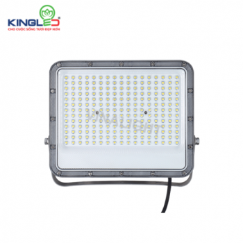 Đèn led pha thấu kính KINGECO EC-PTK-150-T 150w, vỏ xám, AS trắng, Chip LUMILEDS 2835