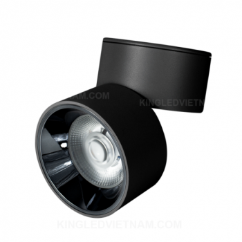 Đèn led ống bơ chiếu rọi GẬP Kingled DA-OBRG-16SS-TT-D 16w,100*H105mm, góc chiếu 24 độ, ánh sáng trung tính, vỏ đen, chip Samsung