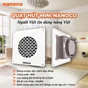 Quạt hút gắn tường Nanoco NMV1421, 8W, 140*140mm