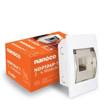 Tủ điện Nanoco NDB104P/NDB104PB, mặt nhựa, đế nhựa, 2-4 đường ống