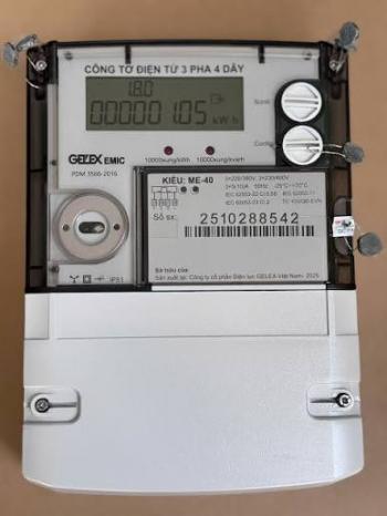 Công tơ điện tử Emic 3 pha 1 giá 3x5(100)A; 3x220/380V; 3x230/400V; ccx1 (ME40, RF-MESH)