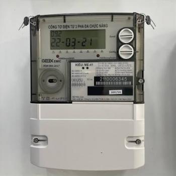 Công tơ điện tử Emic 3 pha 3 giá 3x5(10)A; 3x57,5/100V; 3x240/415V; ccx0,5S (ME41, RF-MESH)