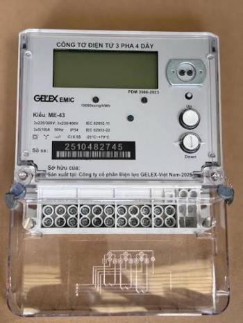 Công tơ điện tử Emic 3P1G 3x5(10)A; 3x220/380V~3x230/400V; CCX0,5S (ME-43) GT, DLMS