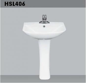 Chậu (LAVABO) chân đứng Hảo Cảnh HSL406