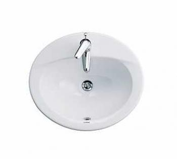 Chậu rửa Lavabo bán âm bàn CAESAR L5018