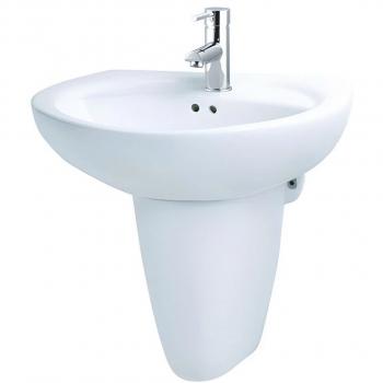 Chậu Rửa Lavabo CAESAR Kèm Chân Treo L2220/P2443