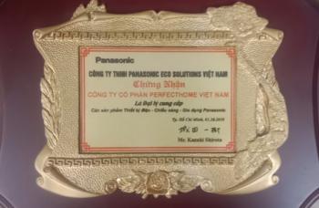 Chứng nhận đại lý phân phối sản phẩm của Panasonic cho PerfectHome Chứng nhận đại lý phân phối sản phẩm của Panasonic cho PerfectHome