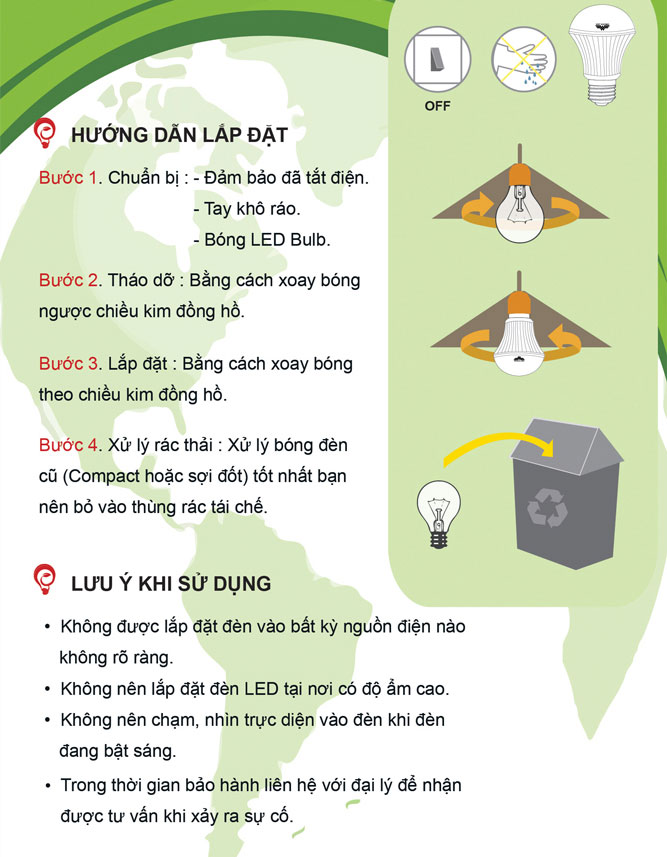 Hướng dẫn lắp đặt thay thế đèn led bulb tại nhà nhanh nhất Năm 2024 