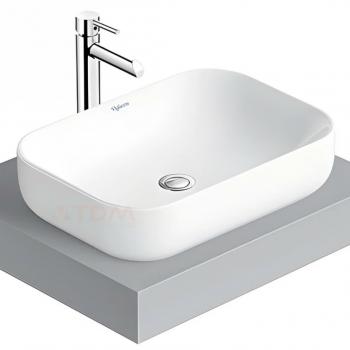 Chậu Rửa Mặt Lavabo Viglacera V25 Đặt Bàn Chữ Nhật