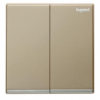 Công tắc đôi 1 chiều 2P 20A có đèn màu Champagne Legrand Galion 282409-C2