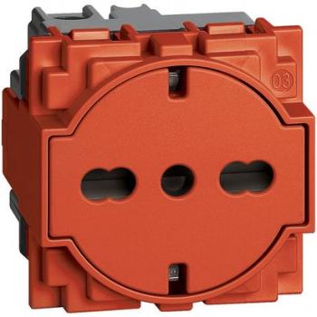 Flat socket P40 10/16A red Legrand Living Now BT-KR4140A16F