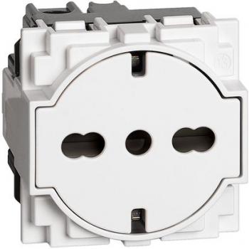 Flat socket P40 10/16A white Legrand Living Now BT-KW4140A16F