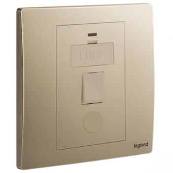 13A SW FCU +CORD OUTLET +LED  Legrand Mallia Senses 281142DB