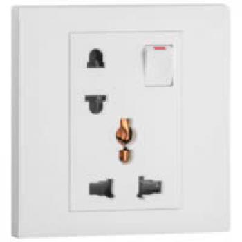 Ổ cắm 5 chấu có công tắc Legrand Obria MEC32053WH