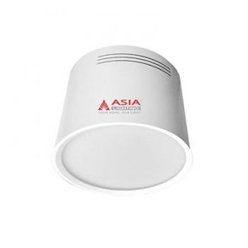 Đèn trần nồi tròn, vỏ trắng mặt mờ Asia OBT12, Công suất 12W,  Ø100 x 100, AS Vàng/Trắng/Trung tính