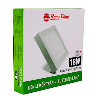 Đèn LED Rạng Đông ốp trần D LN08L 23x23/18W (vuông)