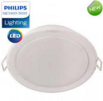 Đèn Downlight tròn Philips mỏng 59521 9W, 600lm, Lỗ cắt 100mm, Kt 120x25mm, 3000k-Vàng