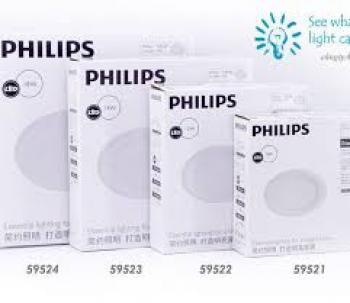 Đèn Downlight tròn philips mỏng 59523 14W, 900lm, lỗ cắt 150mm, 6500k-Trắng