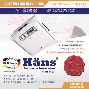 Quạt mát âm trần Hans H10S