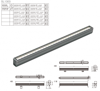 Đèn LED chân tường Shylon SL1303, Chip Cree/Osram, Công suất :11W-72W