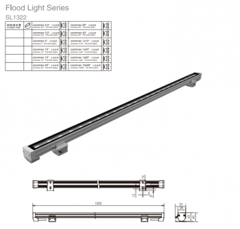 Đèn LED chân tường Shylon SL1322, Chip Cree/RGBW, Công suất :6W-24W