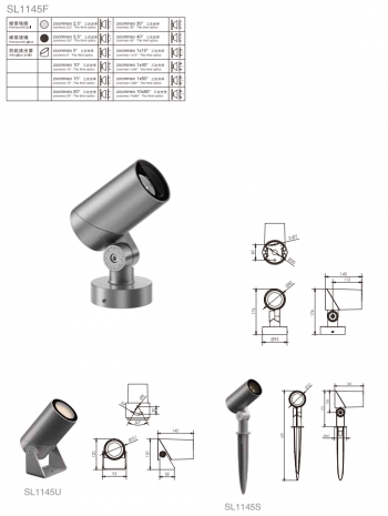 Đèn chiếu điểm ngoài trời Shylon SL1145F, Chip Cree, Công suất: 8W-12W