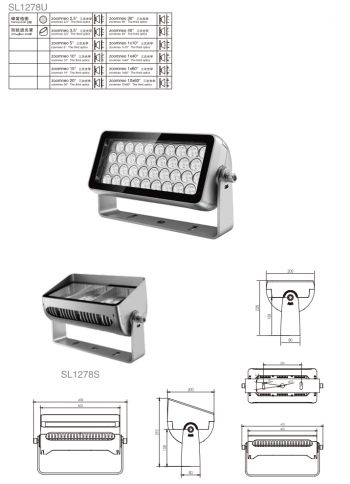 Đèn pha chiếu sàn siêu sáng Shylon SL1278U/S;  Chip: Cree/LUMILEDS; Công suất: 90W-150W