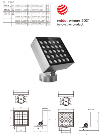 Đèn pha chiếu điểm Shylon SL1232F/Z;  Chip: Cree/Osram; Công suất: 120W-200W