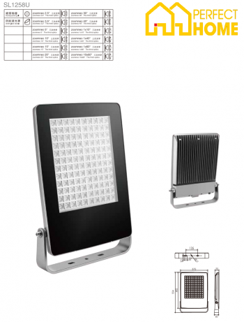 Đèn qua ngoài trời Shylon SL1258, Công suất: 150W-225W, IP66, Chip Cree