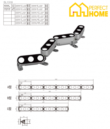 Đèn chiếu điểm ngoài trời Shylon SL1318, Công suất: 48W-144W, IP66, Chip Cree