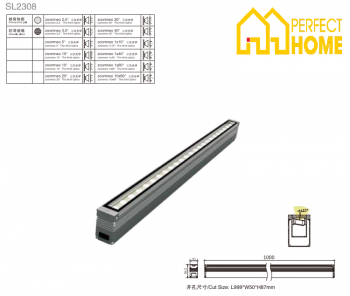 Đèn hắt chân tường Shylon SL2308, Công suất: 11W-42W; IP 67; Chip Cree