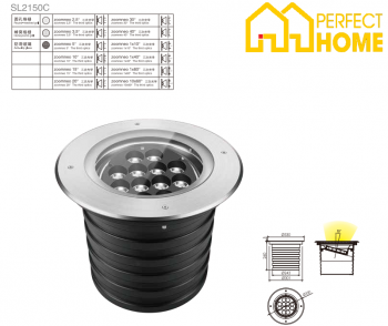 Đèn âm đất Shylon SL2150C, Công suất 42W-100W, Chip Cree/Osram; IP67