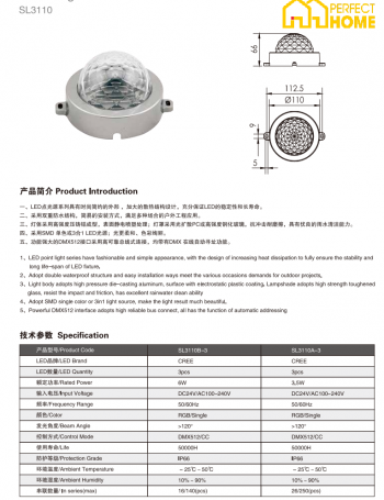 Đèn chiếu điểm dán Shylon SL3110 Công suất: 3.5W/6W, Chip Cree, IP66