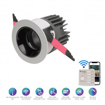 Đèn LED Downlight đổi màu Rạng Đông AT19.BLE 80/12W (A24), điều khiển bằng Bluetooth