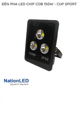 Đèn pha LED NationLED Chóa cốc 150W, chips Bridgelux, nguồn DONE, 6500K/4000K/3000K